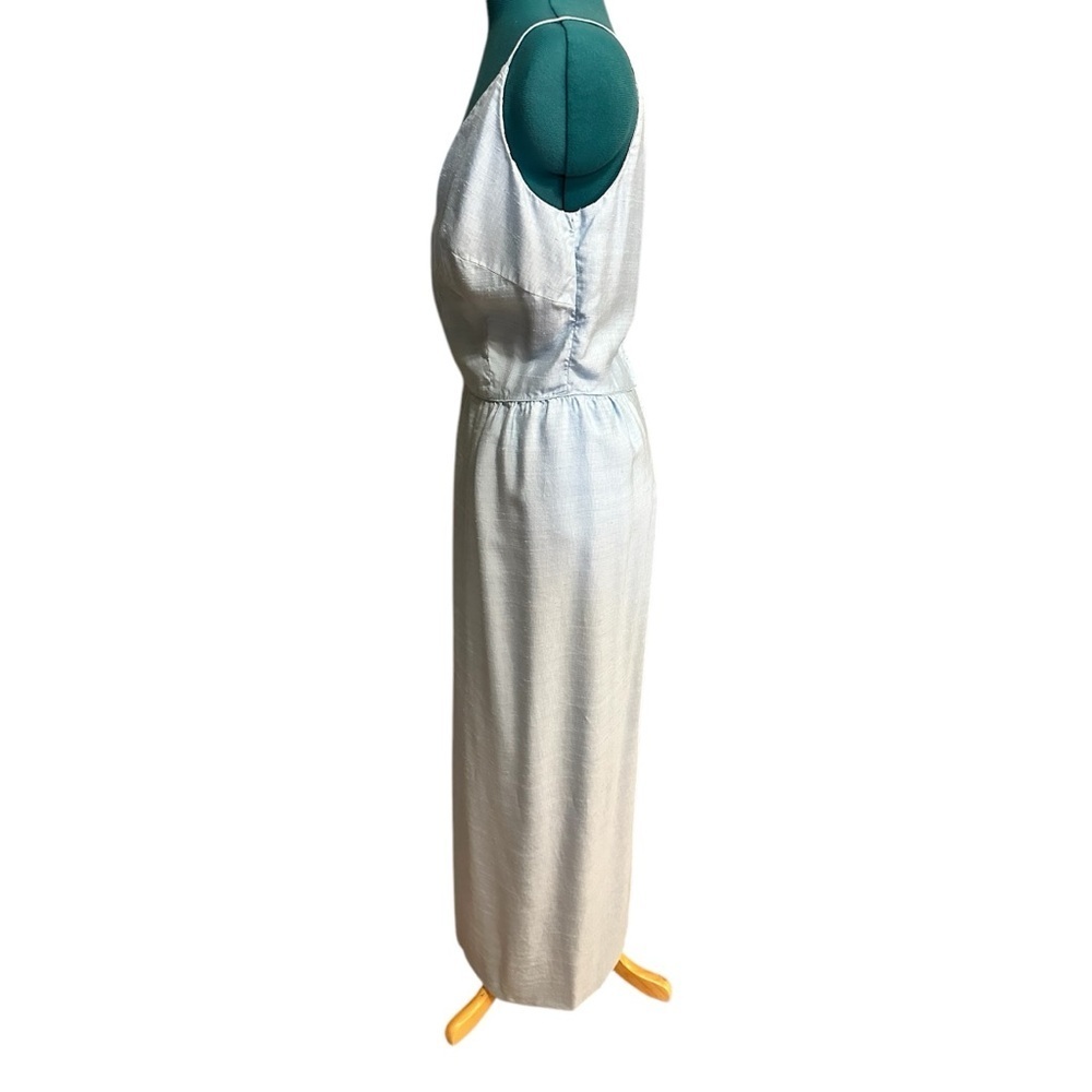 Elegant Evening Pin Up Retro Vintage Dress Light Blue Size Small - Picture 3 of 12